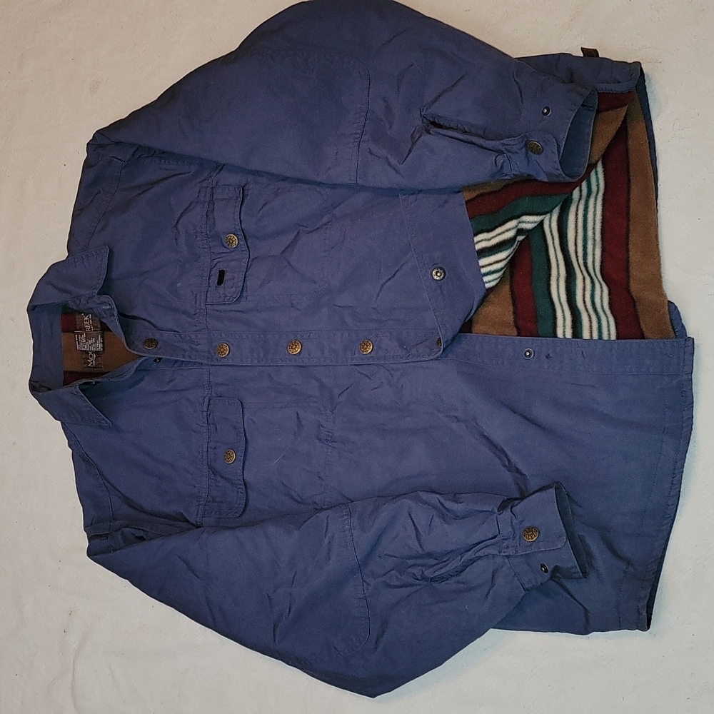 Moose Creek Shacket Blue Button Down Lined Undern… - image 8